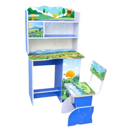 Adjustable Baby Reading Table And Chair With Storage Cabinet (FT-BRT005)