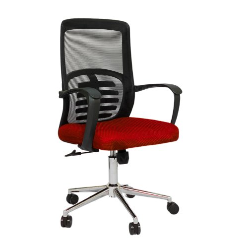 Hydraulic Chair (FT-J166-B) Red Mesh