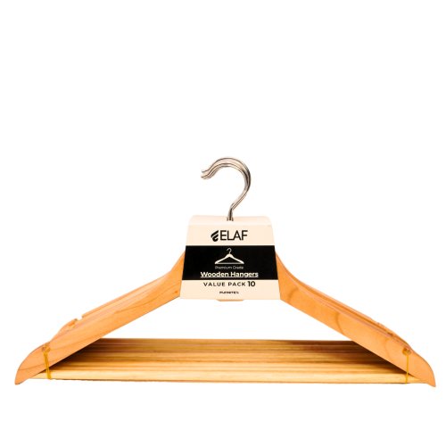 50 Pieces Premium Wooden Hangers with 360-Degree Rotatable Hook