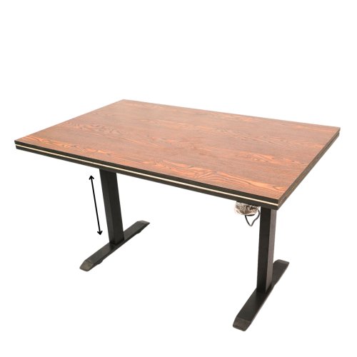 Electric Height-Adjustable Elevating Desk (FT-Y100) Black Brown Top